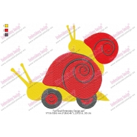 Two Snail Embroidery Design